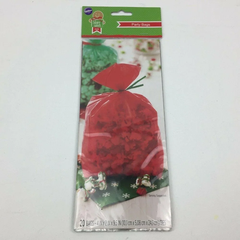 Wilton Wondershop 35 Treat Party Bag Gift Reg Green Stripes Twisty Ties